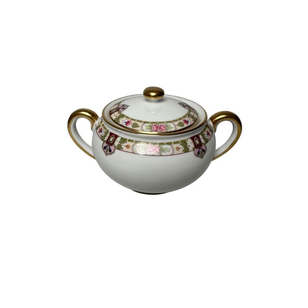 Noritake Vtg Japan 13674 pattern Regina sugar bowl with lid  #M-1829 - Picture 6 of 9
